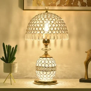 Crystal Table Lamp Bedroom European Home Warm Light Luxury Romantic Simple Modern Creative Wedding Room Bedside Lamp