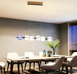 Crystal ball restaurant chandelier frosted glass ball chandelier suitable for various styles