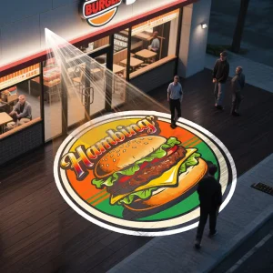 Custom 100W HD IP67 Waterproof Outdoor Door Shop Projection Lamp LED Advertising Light Logo Gobo Projector Long Lifespan