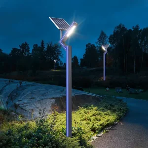 Custom 3 3.5 Meters Solar Garden Light Outdoor Aluminum Profile Landscape Light Solar Parking Lot Lighting Pole
