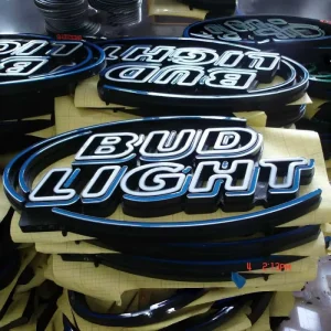 Custom 3D LED Backlit Advertising Bar Sign UV Printed Acrylic Light Box IP67 Waterproof Restaurant Storefront Wall Decor Logo