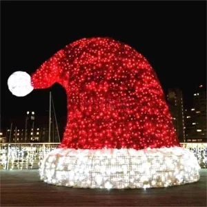 Custom 3D Motif Lighting Street Decor RGB Gift Box Santa Claus Snowman Neon Light Christmas Decorations LED Landscape Lights