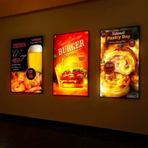 Custom A4 A3 A2 A1 Led Poster Frame Menu Board Slim Advertising Light Boxes of Led Light Box