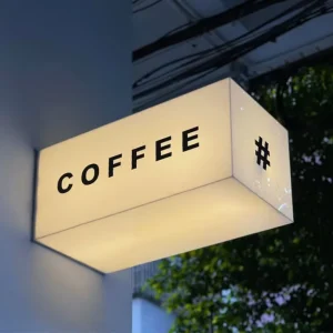 Custom Advertising Cube Acrylic Light Box Letter for Business Outdoor Advertising Wall Sign