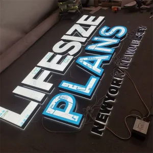Custom Advertising Illuminated Outdoor LED Letter Business Store Front Sign 3D Acrylic Light Up Electronic Sign