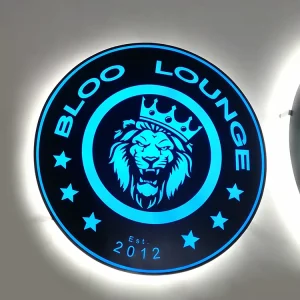 Custom Advertising Led Light Box Store Logo Sign Letter Acrylic Round Luminous Outdoor Led Advertising Light Box