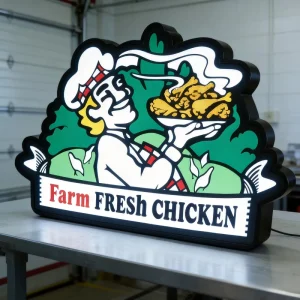 Custom Advertising Light Boxes LED Light Box Double Sided Light Box Shaped Logo Sign Restaurant Branding Display