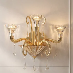 Custom All Copper Wall Lamp Warm Light with Adjustable Height Stylish Personality Design for Stairway Bedroom Decoration