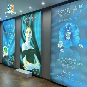Custom Aluminum Alloy Frame LED Advertising Signage Soft Film Cloth Light Box Indoor Hanging Any Size Textile Fabric Light Box