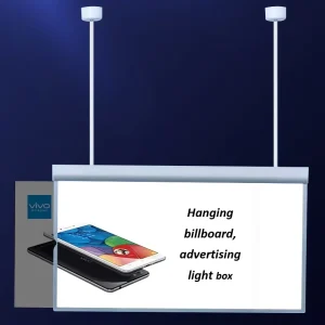 Custom Aluminum Trade Show Double Sided Hanging LED Light Boxes Illuminated Poster Display for Business