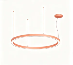 Custom Architectural LED Circular Ring Lighting Fixture for Modern Office School Hospital Projects