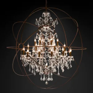 Custom Birdcage American Fish line Crystal LED Chandelier for Hotel Wedding Living Room & Dining Room Luxury Lighting