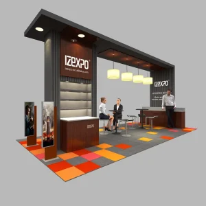 Custom Booth Design Recycled Wooden Trade Show Booth Exhibition Stand Wall Wood Panel Modular Exhibition Booth