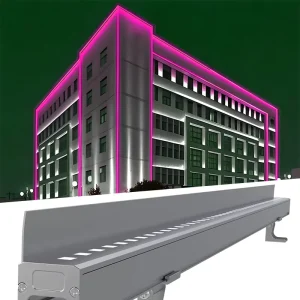 Custom Building Facade Villa Landscaping RGB Color-Changing Aluminum Channel Fixing LED Profile Light