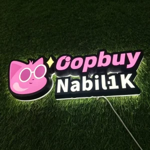 Custom Business Sign Mini Acrylic Letter Signage LED Sign Light Acrylic Logo Backlit Illuminated Logo LED Sign for Business