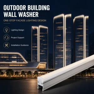 Custom Commercial Building Facade Floodlighting LED Linear Wall Washer Light for Architectural Exterior Projects