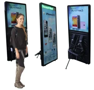 Custom DIY Dynamic Display LED Backpack Advertising Light Box Waterproof Advertising Light Boxes for Human Walking Ads
