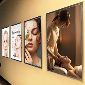 Custom Desktop Cinema Banner Light Boxes Ultra Bar Advertising Sign Stand for Shop Word Infinity Posters Square Squares Lights