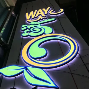Custom Double Sided Illuminated 3D Acrylic LED Light Sign for Food Shop Brand Display Advertising Logos Store Front Light Signs