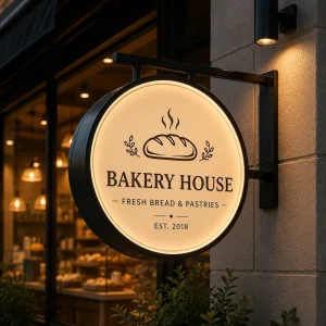 Custom Double Sided LED Blade Sign Acrylic Light Box Wall Mounted Projecting Advertising Sign for Shop Restaurant Business