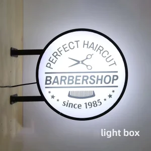 Custom Double Sided LED Light Box UV Acrylic Round Shape Wall Mounted Outdoor Advertising Sign for Commercial Storefront