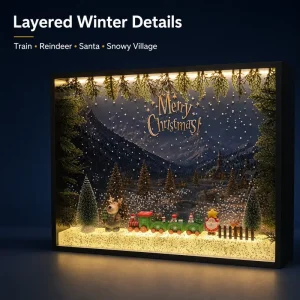 Custom Eco-Friendly Durable Christmas LED Light Box with Aluminum Alloy Frame Dimming Control