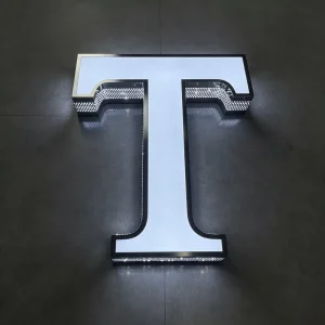Custom Exterior LED Front Light 3D Sign Stainless Steel Illuminated Letters for Gym Fitness Studio Wall Brand