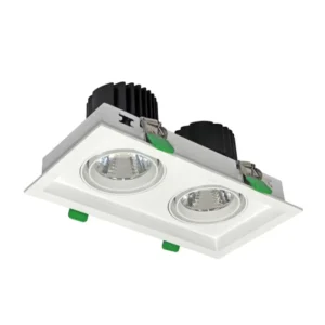 Custom Finish Square Embedded Gimble Grille Light for High End Villa Compound Construction Lighting Projects