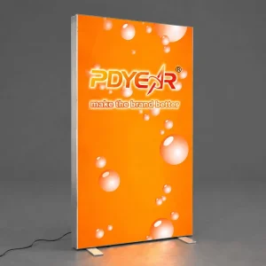 Custom Foldable SEG LED Advertising Light Box with Double Sided Backlit Banner Stand Display for Trade Show Backdrop Booth