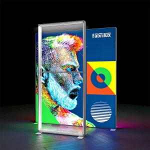 Custom Freestanding SEG Light Box Full Digital Printing LED Backlit Booth Advertising Lightbox