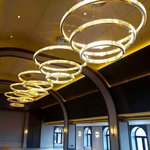 Custom French Empire Hanging Lamp Modern Gold Luxury K9 Crystal Chandelier for Wedding Banquet Hotel Lobby Living Entrance Light