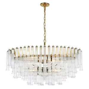 Custom Gold Round Large Modern Chandeliers Hotel Living Room Pendant Light Led Luxury Glass Chandelier
