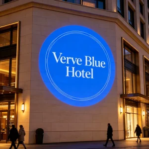 Custom HD Projection LED Advertising Light for Hotel Facades and Lobby Walls