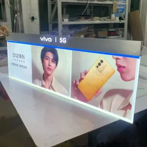 Custom Hanging LED Lightbox Acrylic Panel Double Sided Luminous Light Box with Aluminum Frame Light Signboard