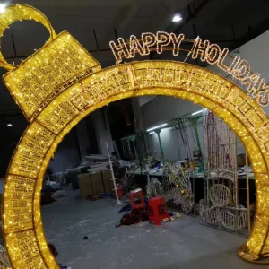 Custom High Quality 3D Star Arch CE Standard Outdoor LED Motif Lights for New Year’s Day Decorative Lighting Street Poles