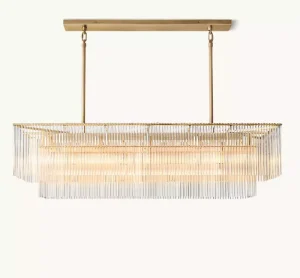Custom High Quality Design Two Layers Glass Pendant Light Modern Classic Chandelier for Dining Room Restaurant