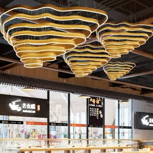 Custom Hotel Lobby Chandeliers Pendant Light Metal Acrylic Ice Mountain Chandelier