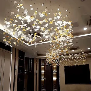Custom Hotel Lobby Restaurant Wedding Large Luxury LED Ceiling Chandelier Light