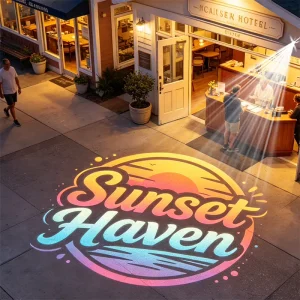 Custom IP67 Aluminum Logo Projector Light LED Gobo Advertising Projection Lamp Business Sign Christmas Decoration CRI 90 10000