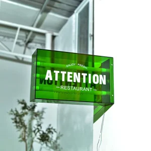 Custom Illuminated LED Light Box Sign Acrylic Hanging