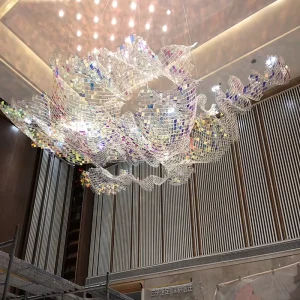 Custom Indoor Hotel Lobby Decoration Pendant Light Wedding Banquet Hall Decor Large Project Luxury Ceiling Chandelier