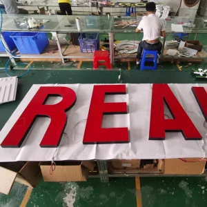 Custom LED Channel Letter Sign Lighted Storefront Advertising Light Boxes Decorative Eco-Friendly Waterproof Wall Mount