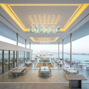 Custom LED Crystal Chandelier Remote Control Luxury Ceiling Bedroom Leaf Glass Hanging Pendant Lamp Glass for Chandelier