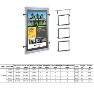 Custom LED Crystal Light Box Special Led Poster Acrylic Thin Advertising Light Box