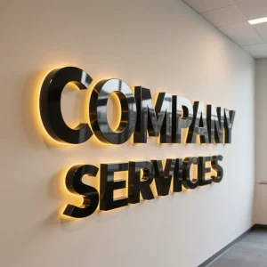 Custom LED Illuminated Advertising Business Sign for Outdoor Use in Malls Companies Hospitals Retail Office & Buildings