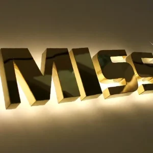 Custom LED Letter Sign Company Shop Front Name LED Illuminated Letter Sign Free Design Backlit LED Sign 3D Logo Letter Signage