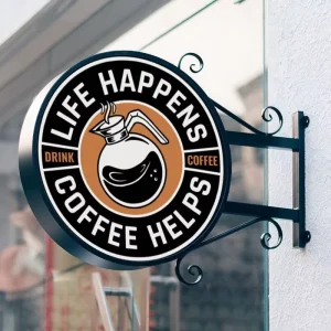Custom LED Light Box Custom Round Light Box Store Front Sign Illuminated Billboard Round Light Advertising Board