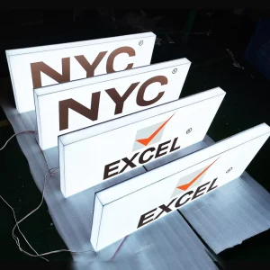Custom LED Light Box Sign Acrylic Double Sided Illuminated Outdoor Light Box