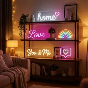 Custom LED Neon Sign Acrylic Party Light for Wedding Party Home Decor Wall Mounted Waterproof Colorful Free Design