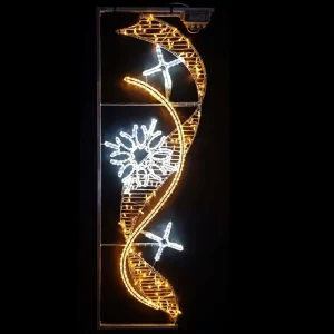 Custom LED Outdoor Christmas Pole Motif Light Waterproof Street Decoration Festival Commercial Landscape Lighting